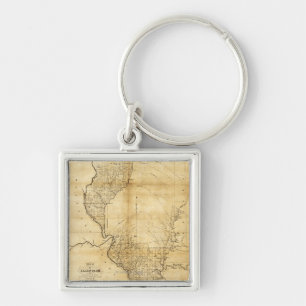 Porte-clés IllinoisPanoramic MapIllinois