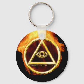 Porte-clés Illuminati en feu