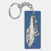 Porte-clés Illustration 1966 de Chevy Chevelle solides (Devant gauche)