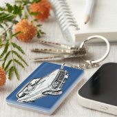 Porte-clés Illustration 1966 de Chevy Chevelle solides (Devant droit)