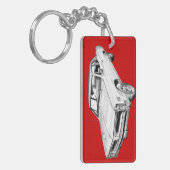 Porte-clés Illustration 1966 de voiture de Pontiac le Mans (Devant gauche)