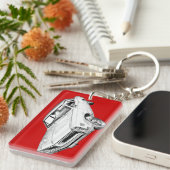 Porte-clés Illustration 1966 de voiture de Pontiac le Mans (Devant droit)