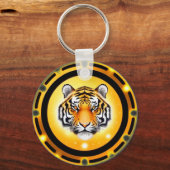 Porte-clés Illustration abstraite de tigre gras (Recto)