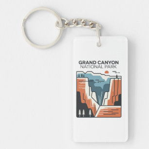 Porte-clés Illustration Abstraite du parc national du Grand C