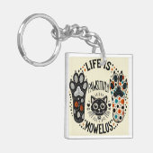 Porte-clés Illustration Adorable Sur Le Thème Du Chat (Devant gauche)