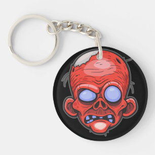 Porte-clés Illustration artistique de zombie