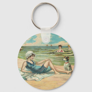 Porte-clés Illustration Beachy Antique Seashore