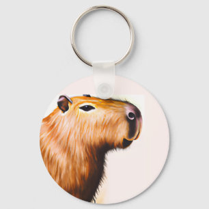 Porte-clés Illustration Capybara d'aquarelle
