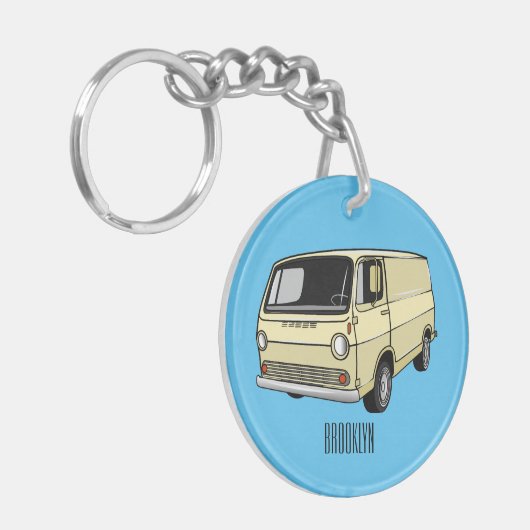 Porte-clés Illustration classique de van (Devant gauche)