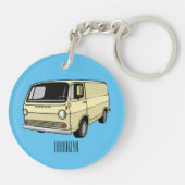 Porte-clés Illustration classique de van (Dos)