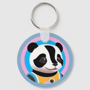 Porte-clés Illustration colorée de panda de dessin animé
