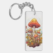 Porte-clés Illustration créative de forêt de champignons (Devant gauche)