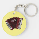 Porte-clés Illustration d'accordion (Dos)