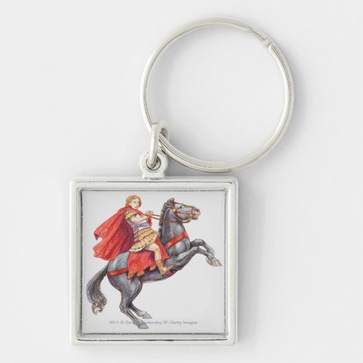 Porte-clés Illustration d'Alexandre le grand (Devant)