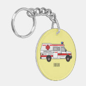Porte-clés Illustration d'ambulance (Devant gauche)