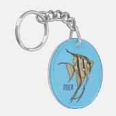 Porte-clés Illustration d'angelfish (Devant gauche)