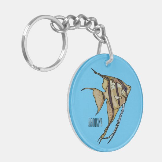 Porte-clés Illustration d'angelfish (Devant gauche)
