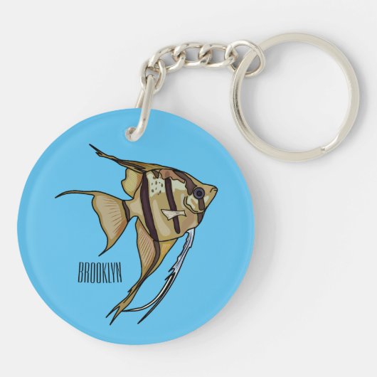 Porte-clés Illustration d'angelfish (Dos)
