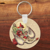 Porte-clés Illustration d'antiquité de Mère Goose Child (Recto)