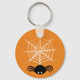 Porte-clés Illustration d'araignée d'Halloween effrayante