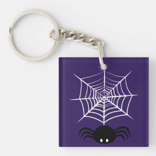 Porte-clés Illustration d'araignée effrayante d'Halloween