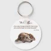 Porte-clés Illustration Daydreaming Chien (Recto)