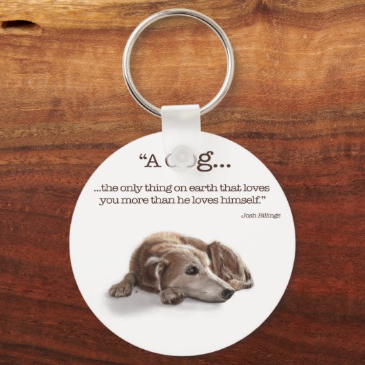 Porte-clés Illustration Daydreaming Chien (Recto)