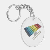 Porte-clés Illustration de bande dessinée en Xylophone (Devant gauche)