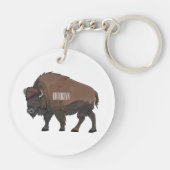 Porte-clés Illustration de bison (Dos)