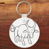 Porte-clés Illustration de boeuf stylisé (Recto)