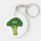 Porte-clés Illustration de Broccoli (Dos)