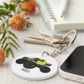 Porte-clés Illustration de camion monstre (Devant droit)