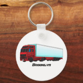 Porte-clés Illustration de camion roumain (Recto)