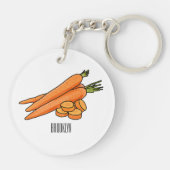 Porte-clés Illustration de carotte (Dos)