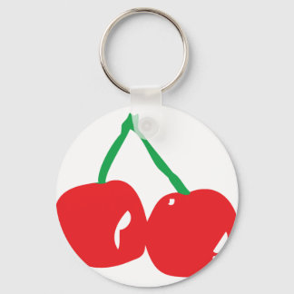 Porte-clés illustration de cerise verte rouge