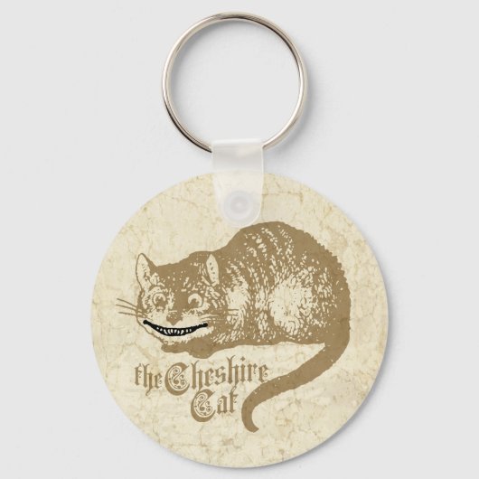 Porte-clés Illustration de chat Cheshire vintage (Recto)