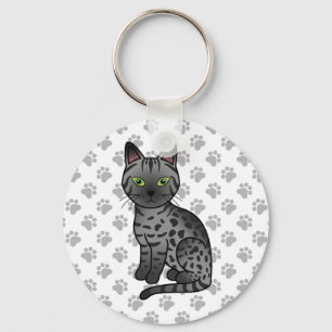 Porte-clés Illustration de chat de dessin animé mignon Egypti