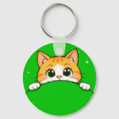 Porte-clés Illustration de chat mignon (Verso)