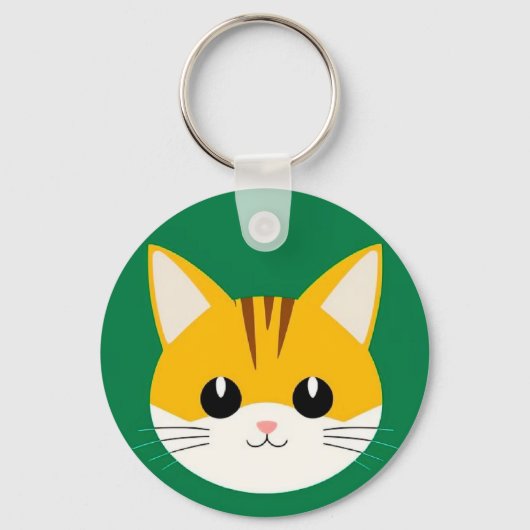 Porte-clés Illustration de chat mignon (Recto)