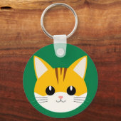 Porte-clés Illustration de chat mignon (Verso)