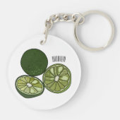 Porte-clés Illustration de chaux Kaffir (Dos)