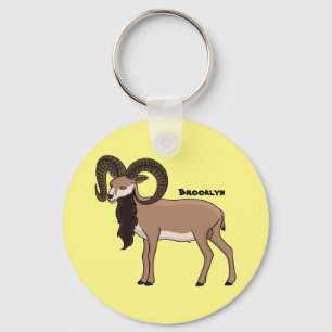 Porte-clés Illustration de chèvre de Mouflon