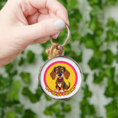 Porte-clés Illustration de chien adorable (Main)
