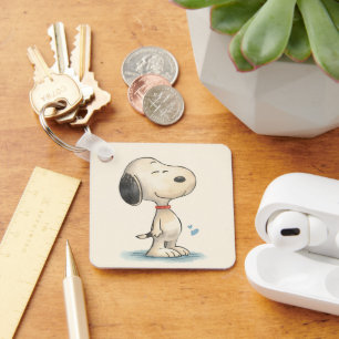 Porte-clés Illustration de chien Beagle aquarelle mignonne