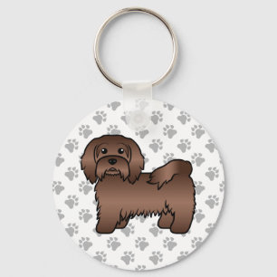 Porte-clés Illustration de chien de dessin animé mignon Havan