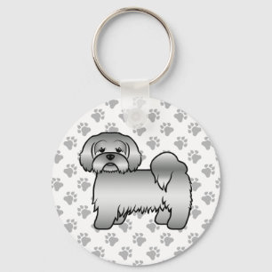 Porte-clés Illustration de chien de dessin animé mignon Lhasa
