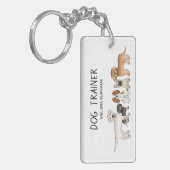 Porte-clés Illustration de chiens de dessin animé mignons - D (Devant gauche)