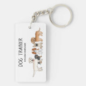 Porte-clés Illustration de chiens de dessin animé mignons - D (Dos)