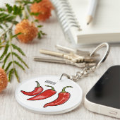 Porte-clés Illustration de chili (Devant droit)