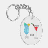 Porte-clés Illustration de cocktail (Devant gauche)